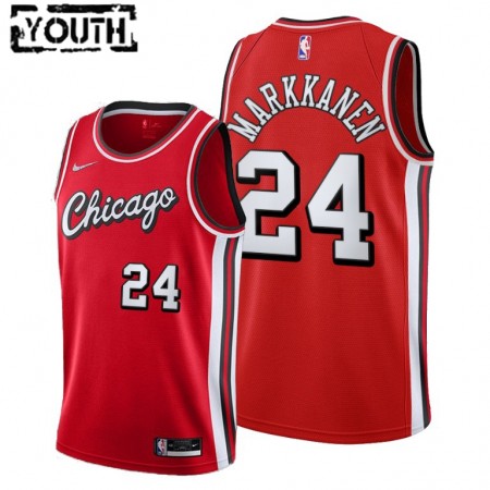 Maillot Basket Chicago Bulls Lauri Markkanen 24 Nike 2021-22 City Edition Throwback Swingman - Enfant